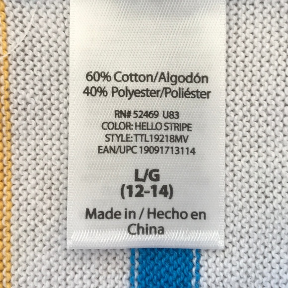 Time and Tru Hello Rainbow Striped Sweater - Picture 5 of 5